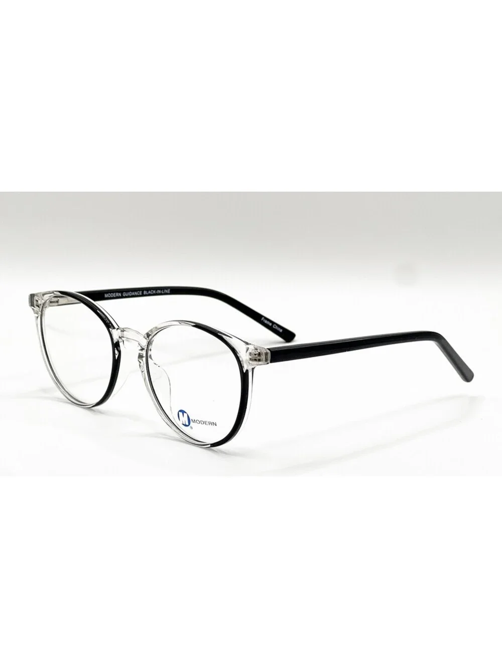 Modern Black In Line Rectangle Authentic Eyeglass Frames 50-20-140